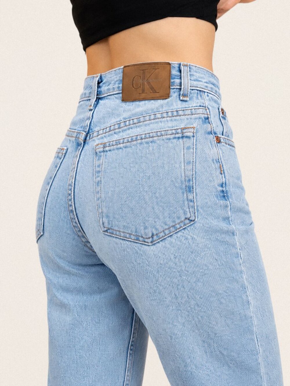 Vintage 90s Calvin Klein Jeans Womens Size 2 P High Waist Tapered Mom Jean 1996